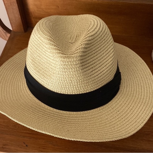Women Wide Brim Straw Panama/ Fedora Beach Sun Hat - Picture 4 of 7